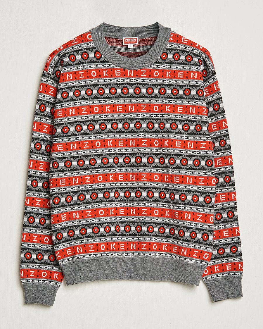 Uomini | Maglieria | KENZO | Jacquard Jumper Medium Red