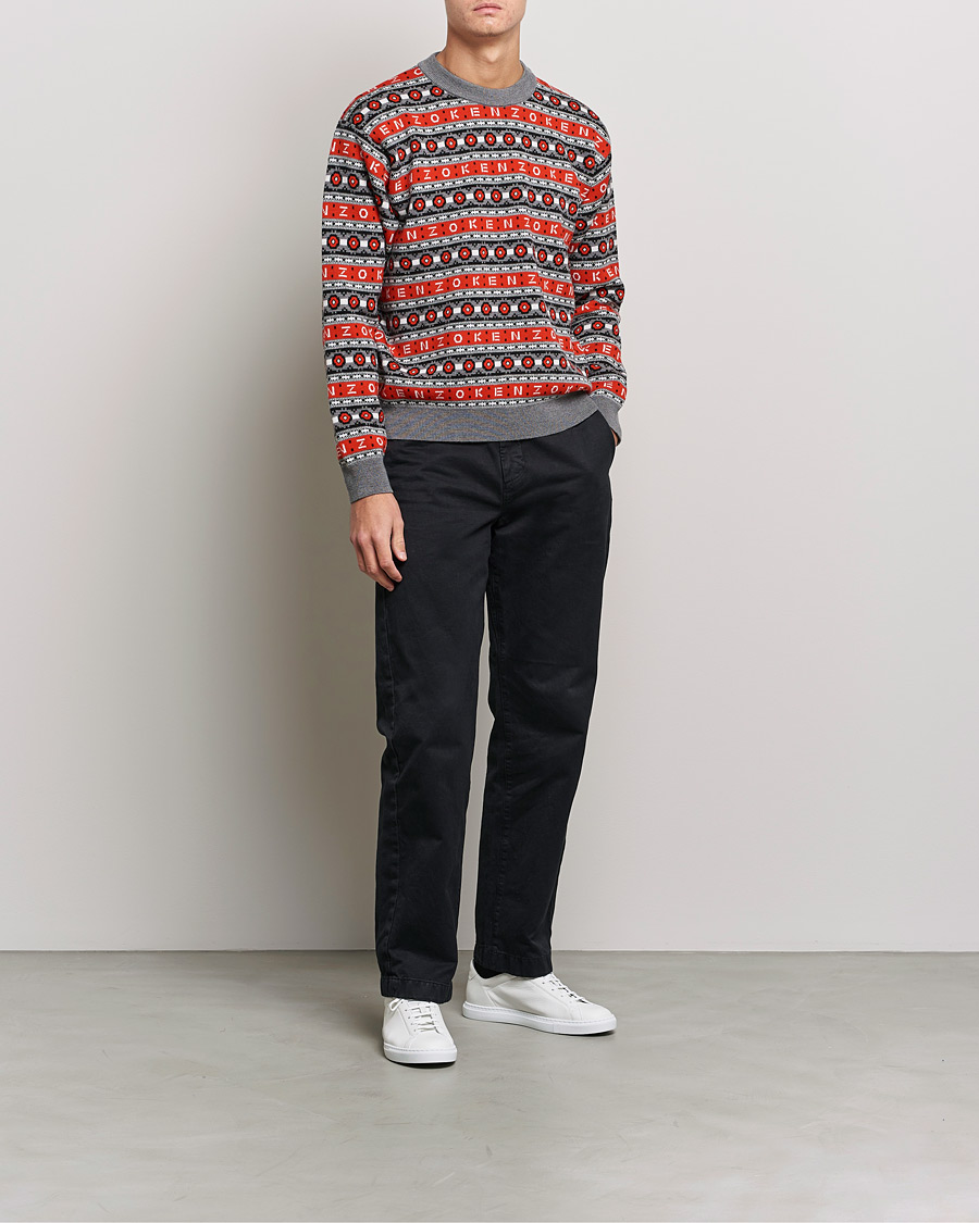 Uomini | Maglieria | KENZO | Jacquard Jumper Medium Red