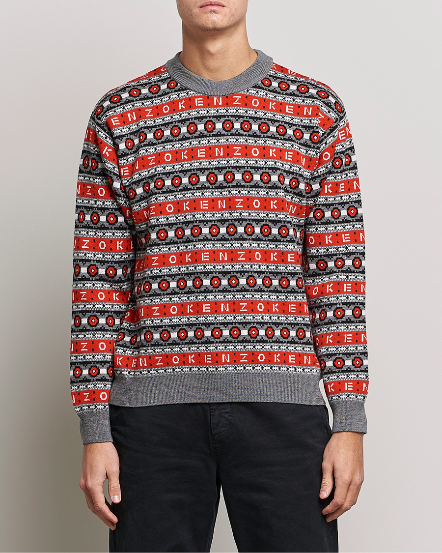 Uomini | Maglieria | KENZO | Jacquard Jumper Medium Red