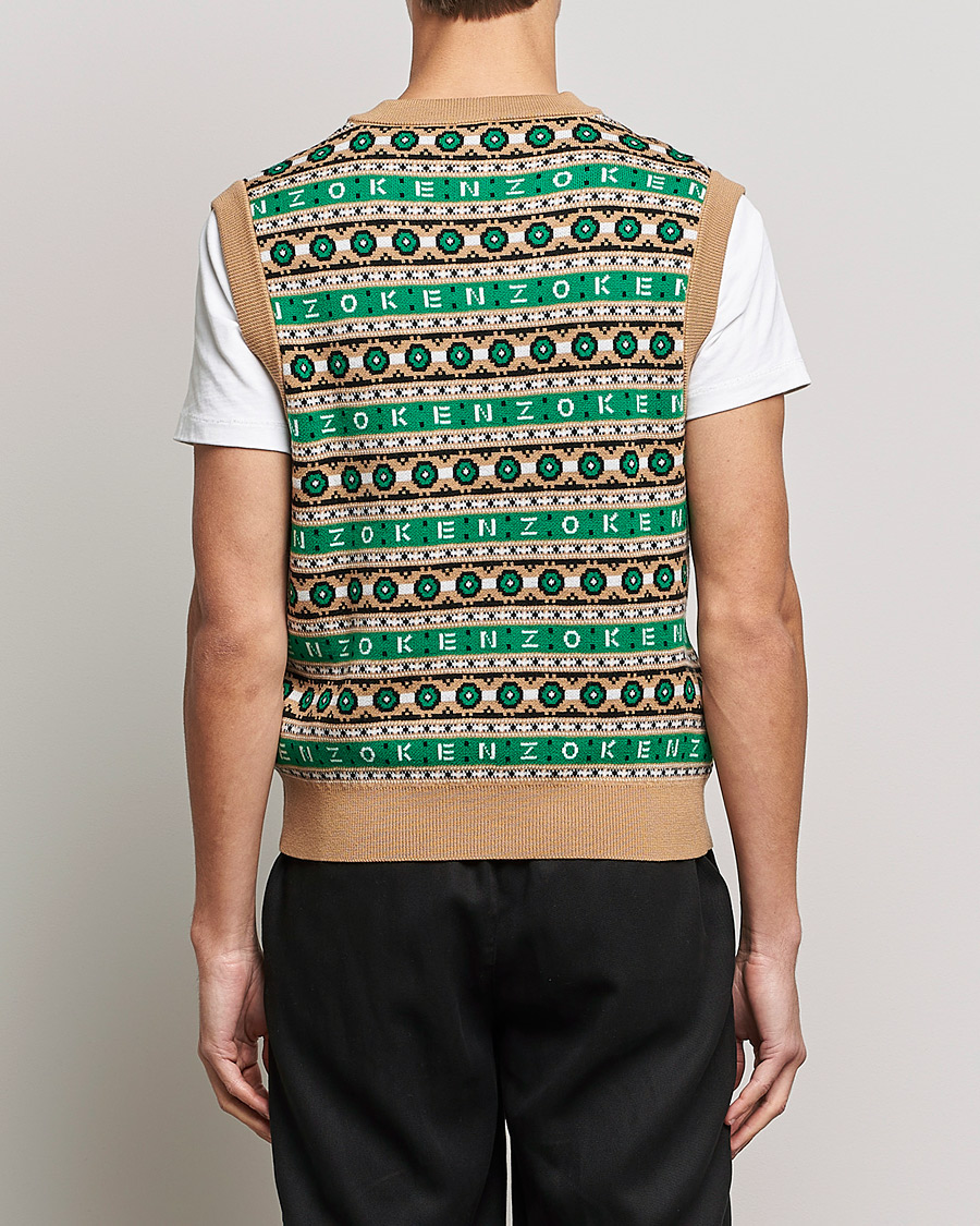 Uomini | Maglieria | KENZO | Jacquard Vest Grass Green