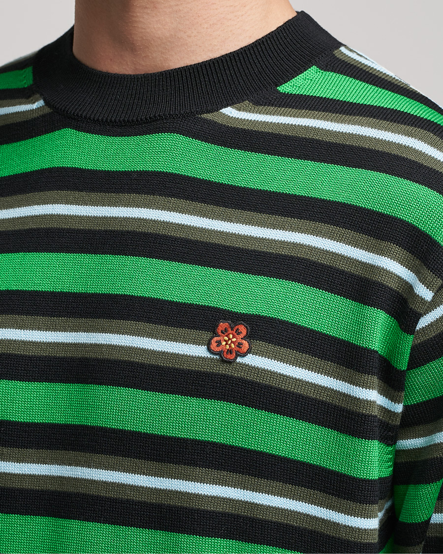 Uomini | Maglieria | KENZO | Stripes Wool Knitted Jumper Grass Green