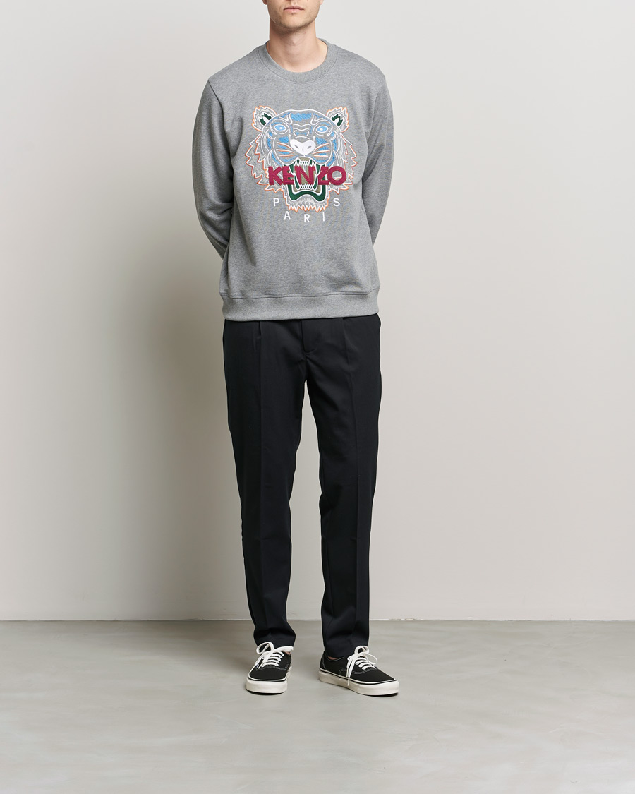Uomini | Maglieria | KENZO | Icon Tiger Sweatshirt Grey