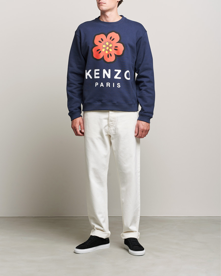 Uomini | Maglieria | KENZO | Logo Classic Sweatshirt Midnight Blue
