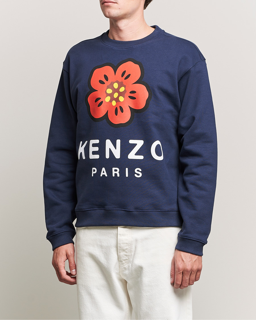Uomini | Maglieria | KENZO | Logo Classic Sweatshirt Midnight Blue