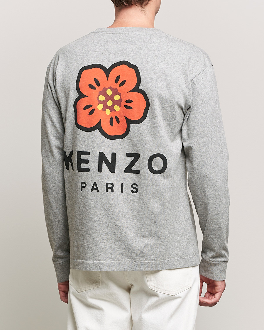 Uomini | T-shirt | KENZO | Logo Classic Long Sleeve Tee Pearl Grey