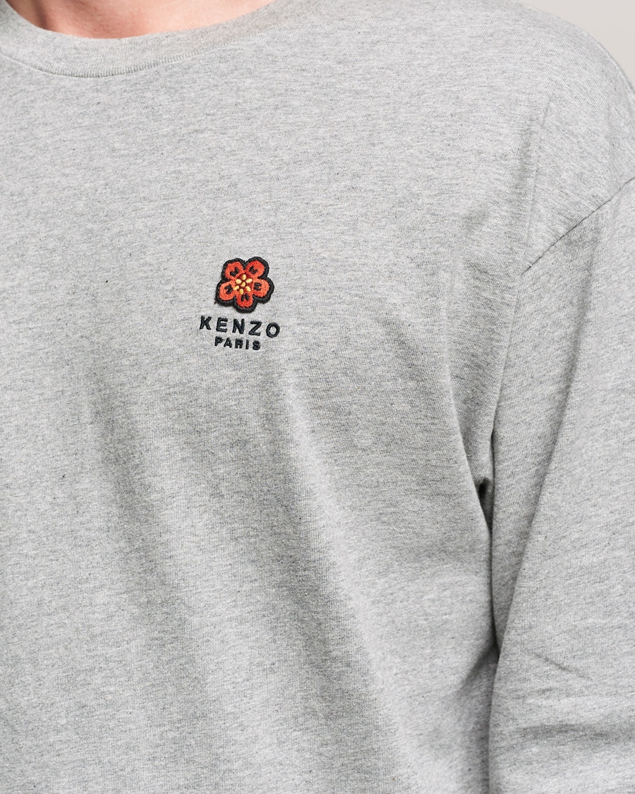 Uomini | T-shirt | KENZO | Logo Classic Long Sleeve Tee Pearl Grey