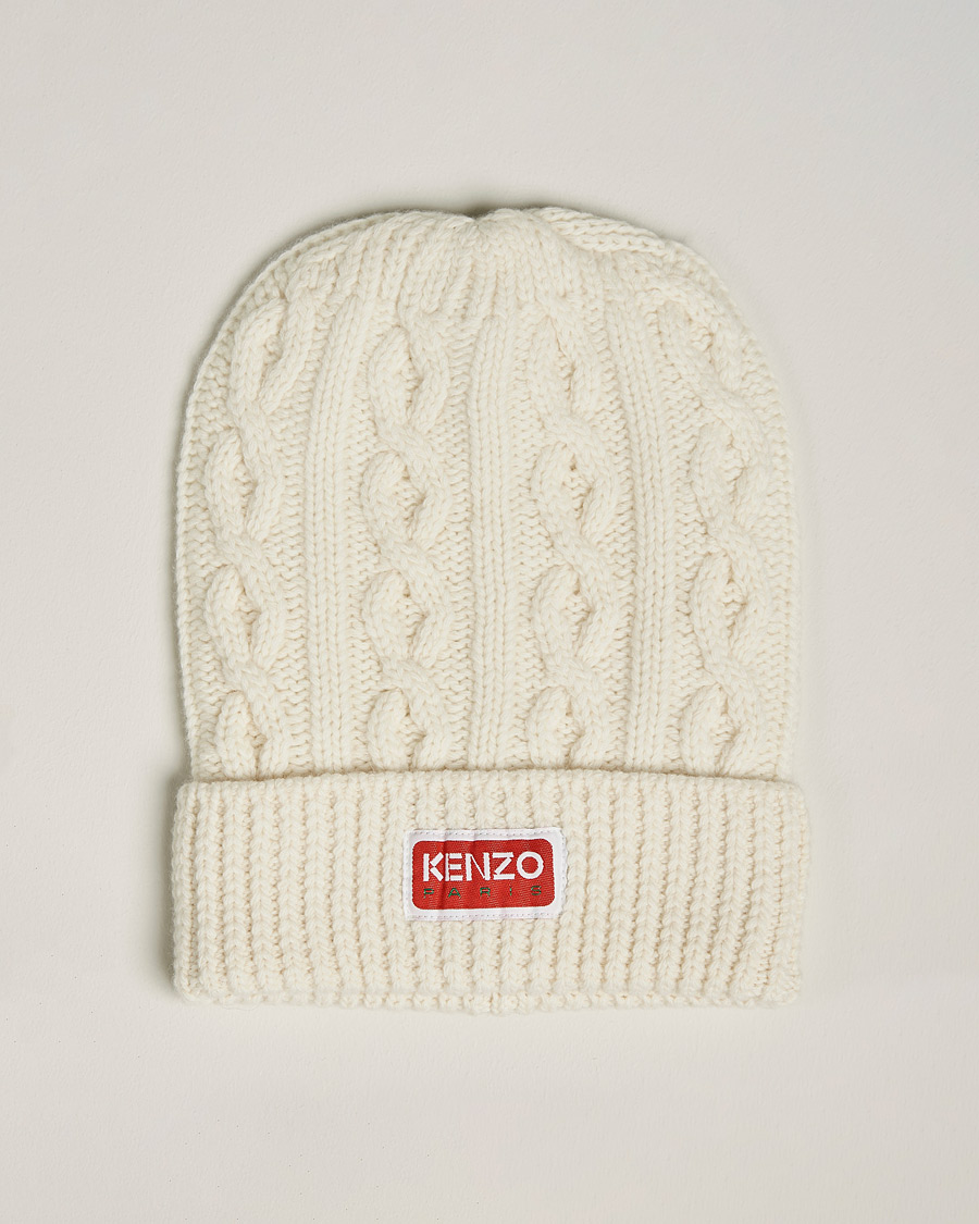 Uomini | KENZO Wool Beanie Off White | KENZO | Wool Beanie Off White