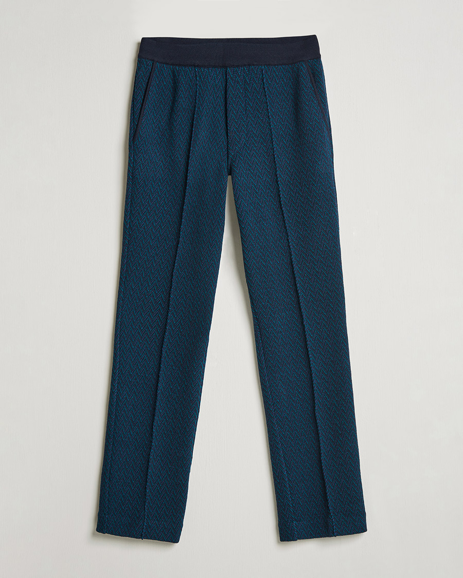 Uomini | Pantaloni | Missoni | Zig Zag Knitted Trousers Navy