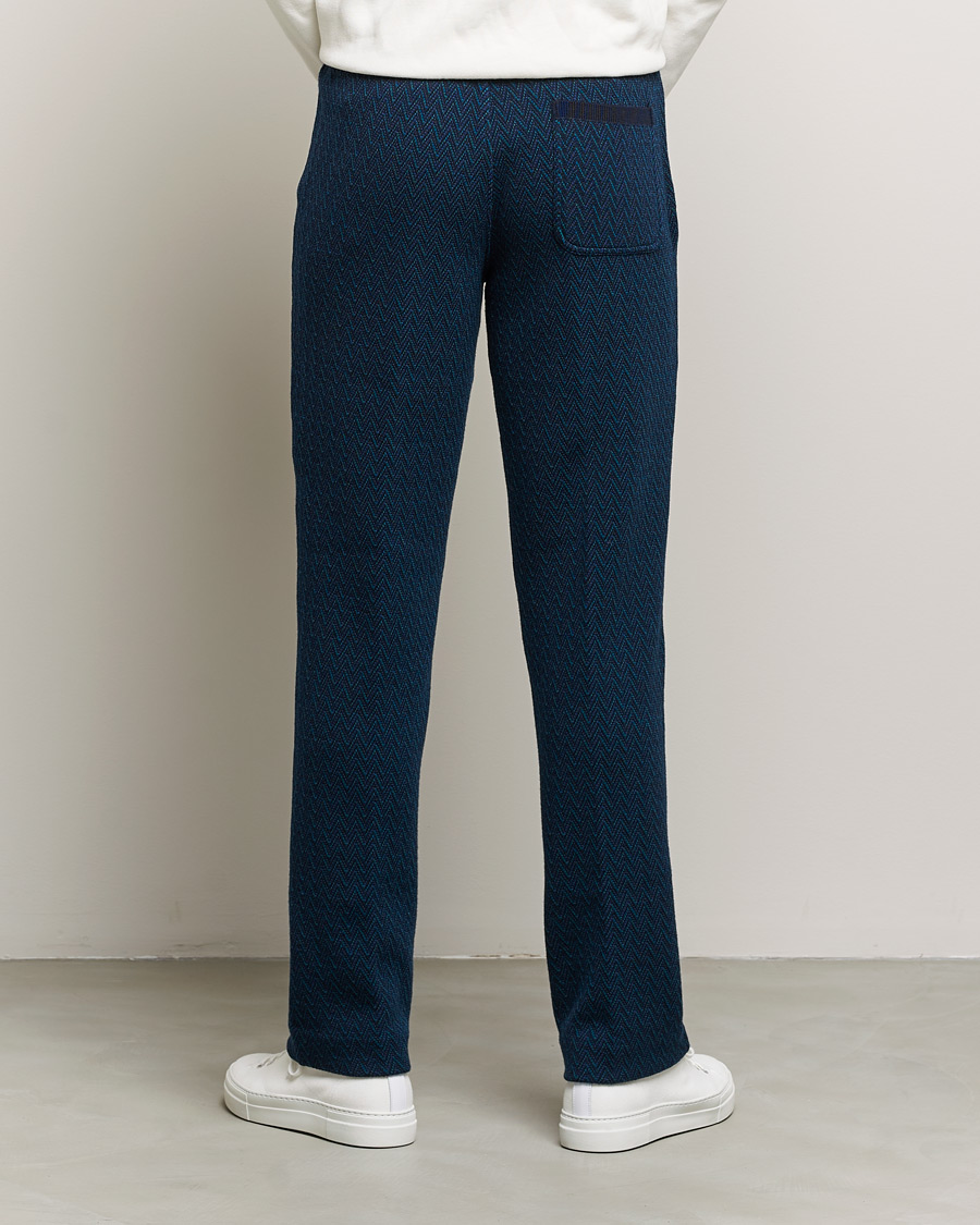 Uomini | Pantaloni | Missoni | Zig Zag Knitted Trousers Navy