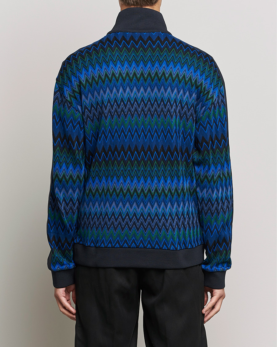 Uomini | Maglieria | Missoni | Chevron Full Zip Sweater Navy