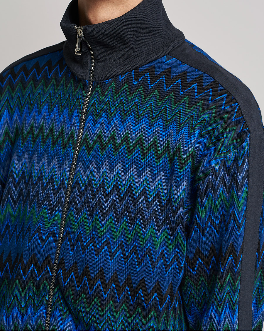 Uomini | Maglieria | Missoni | Chevron Full Zip Sweater Navy