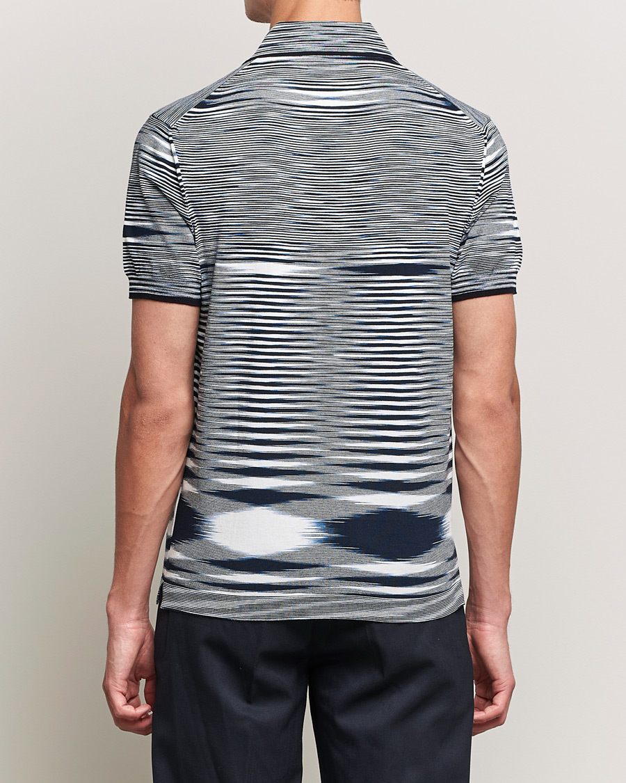 Uomini | Polo | Missoni | Fiammato Knitted Polo Navy/White
