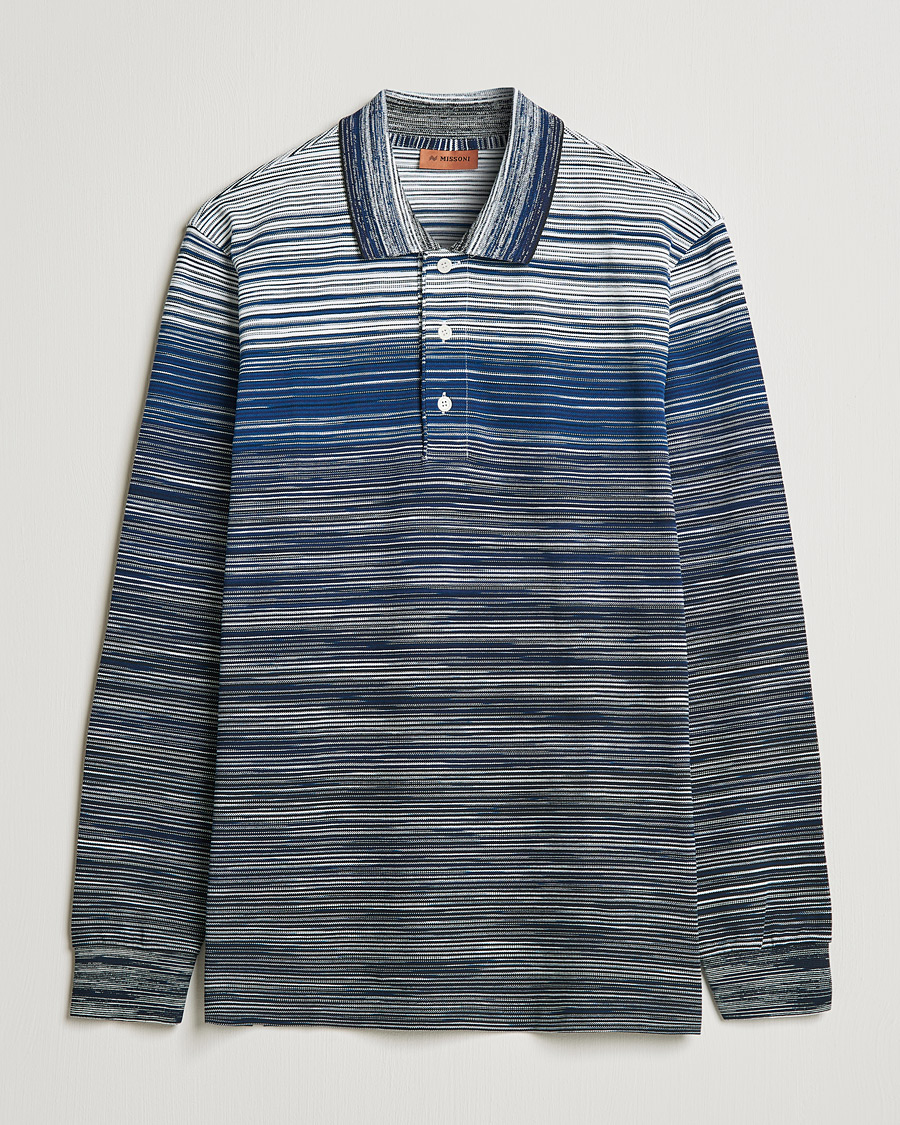 Uomini | Maglieria | Missoni | Fiammato Piquet Polo Navy/White