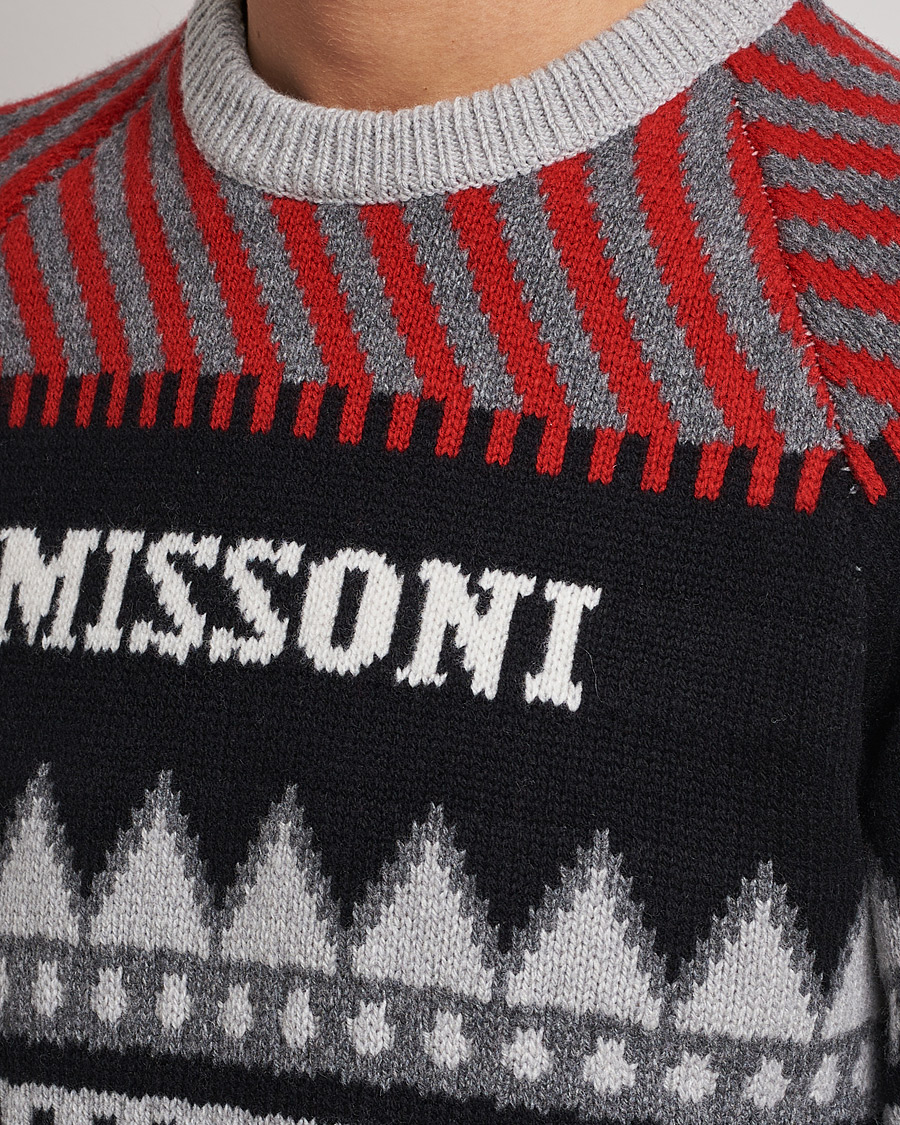 Uomini | Maglieria | Missoni | Mountain Calling Jacquard Sweater Grey/Red