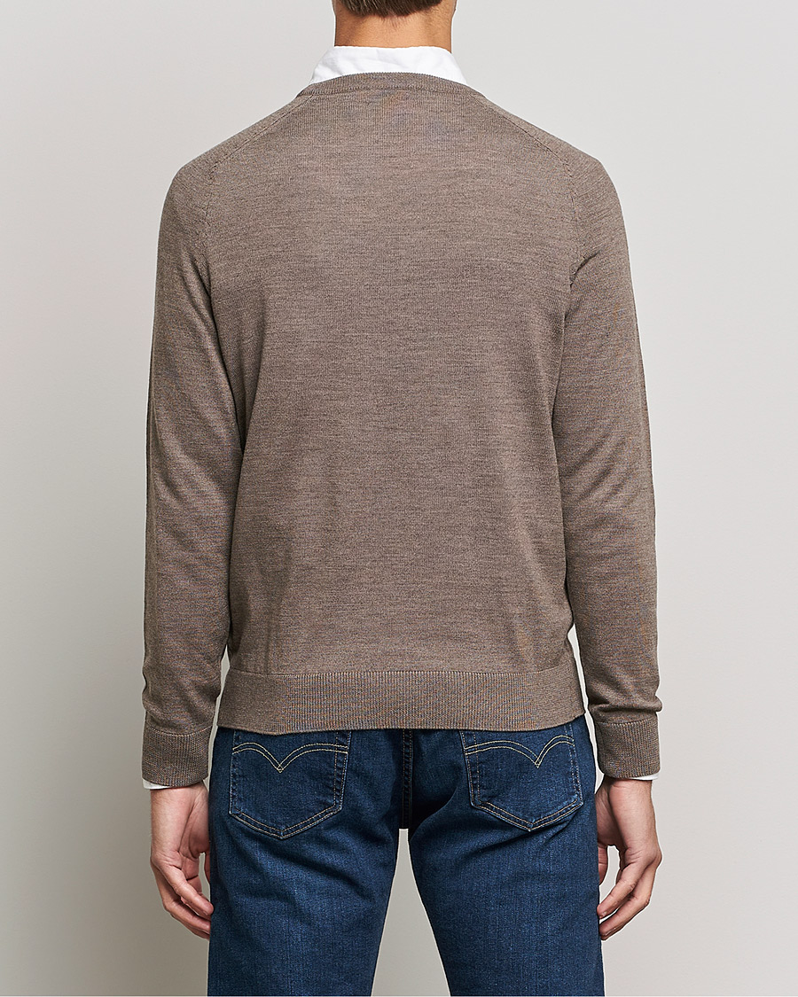 Uomini | Maglieria | Morris | Merino O-neck Brown