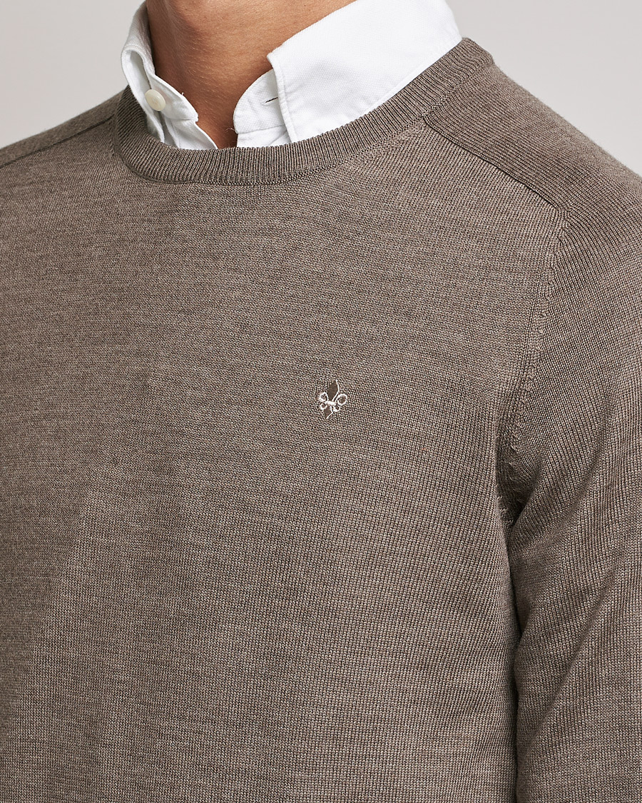 Uomini | Maglieria | Morris | Merino O-neck Brown
