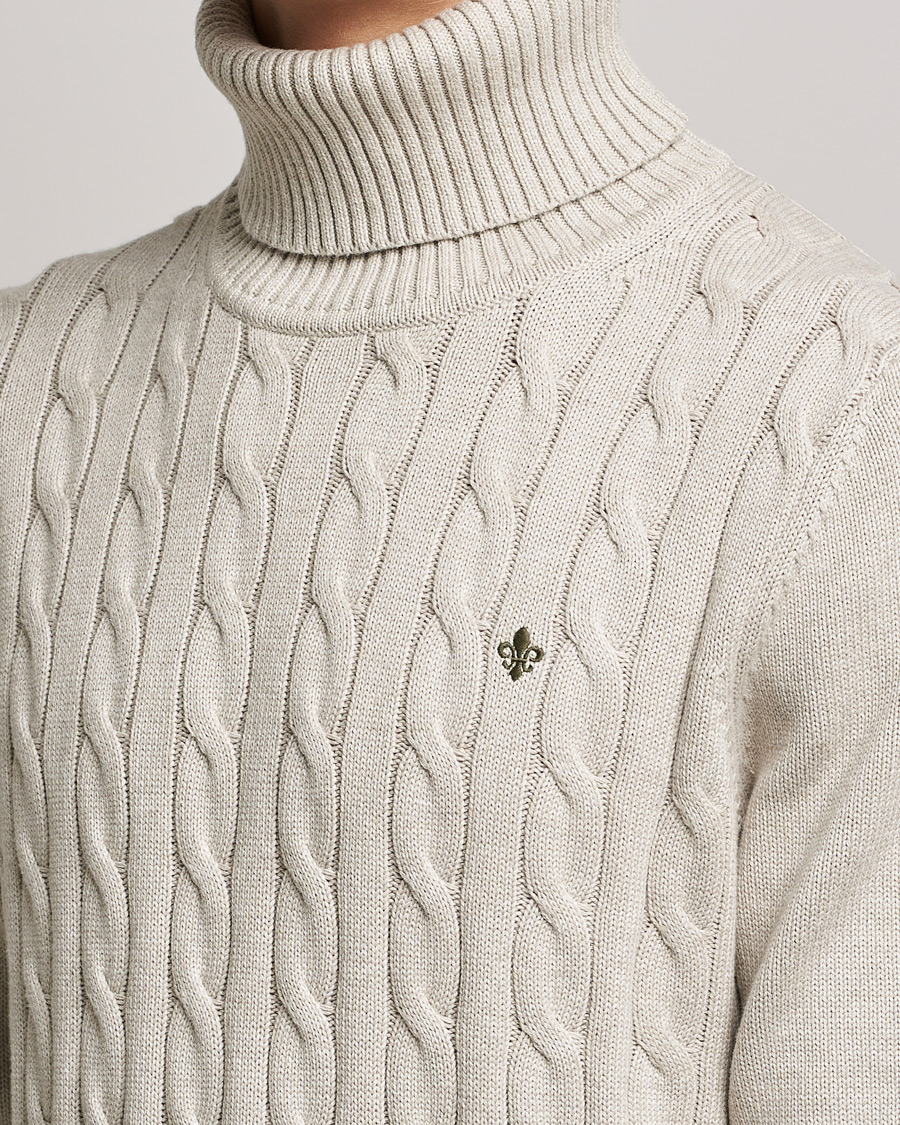 Uomini | Maglieria | Morris | Edmond Cable Rollneck Khaki