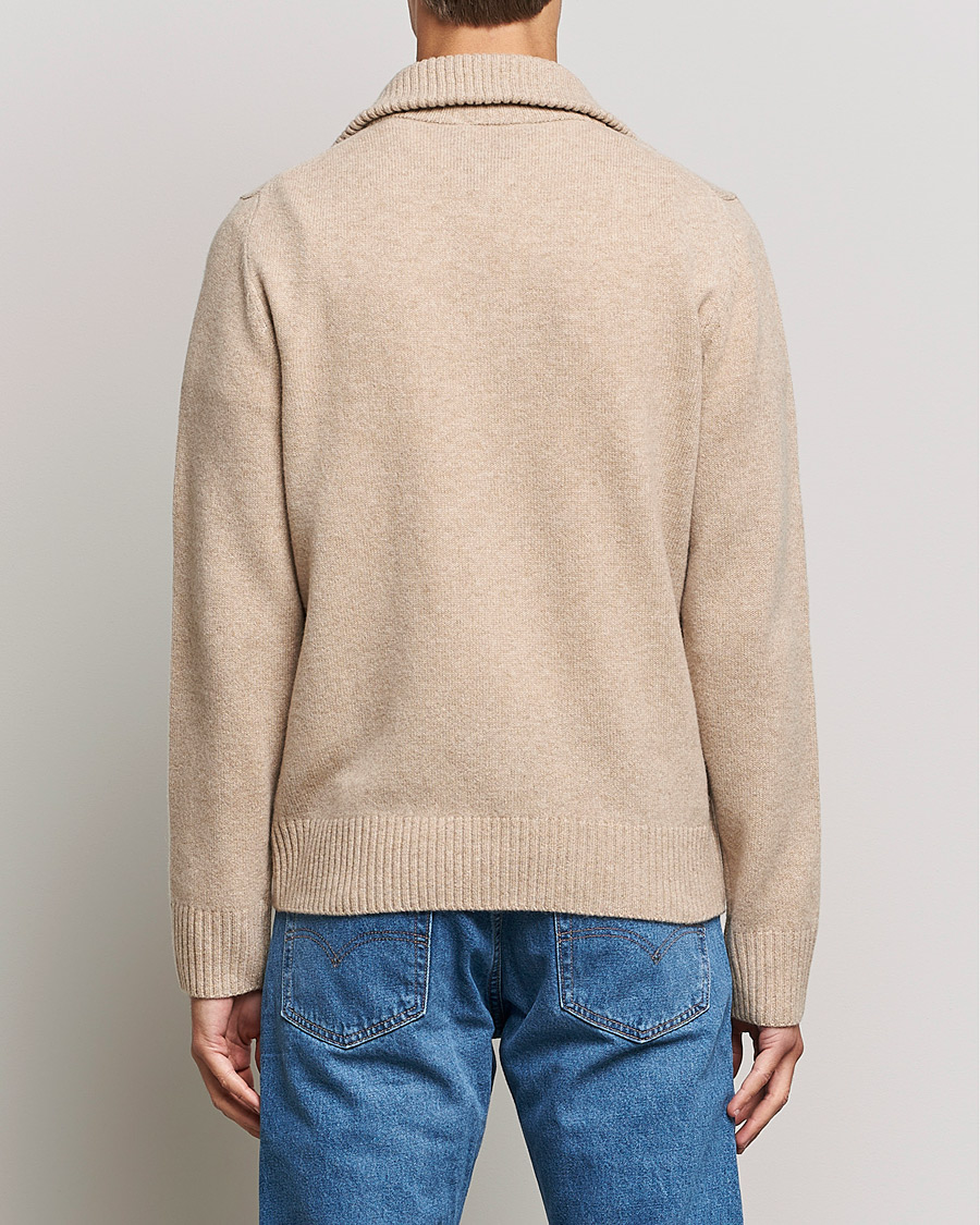 Uomini | Maglieria | Morris | Kieran Wool Half Zip Khaki