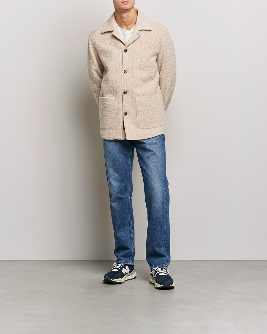 Uomini | Giacche | Morris | Shaggy Shirt Jacket Beige