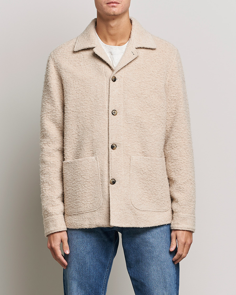Uomini | Giacche | Morris | Shaggy Shirt Jacket Beige