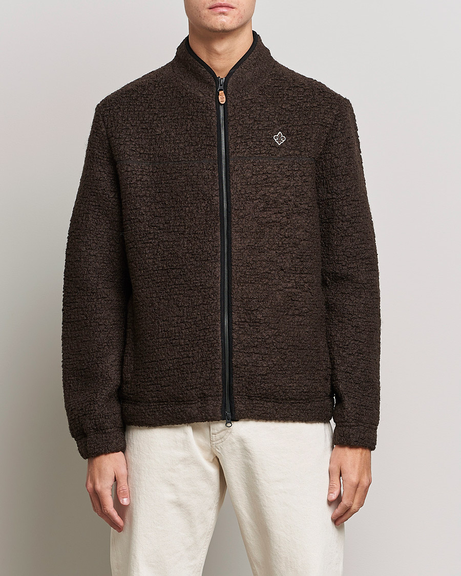 Uomini | Maglieria | Morris | Chadwick Pile Jacket Dark Brown