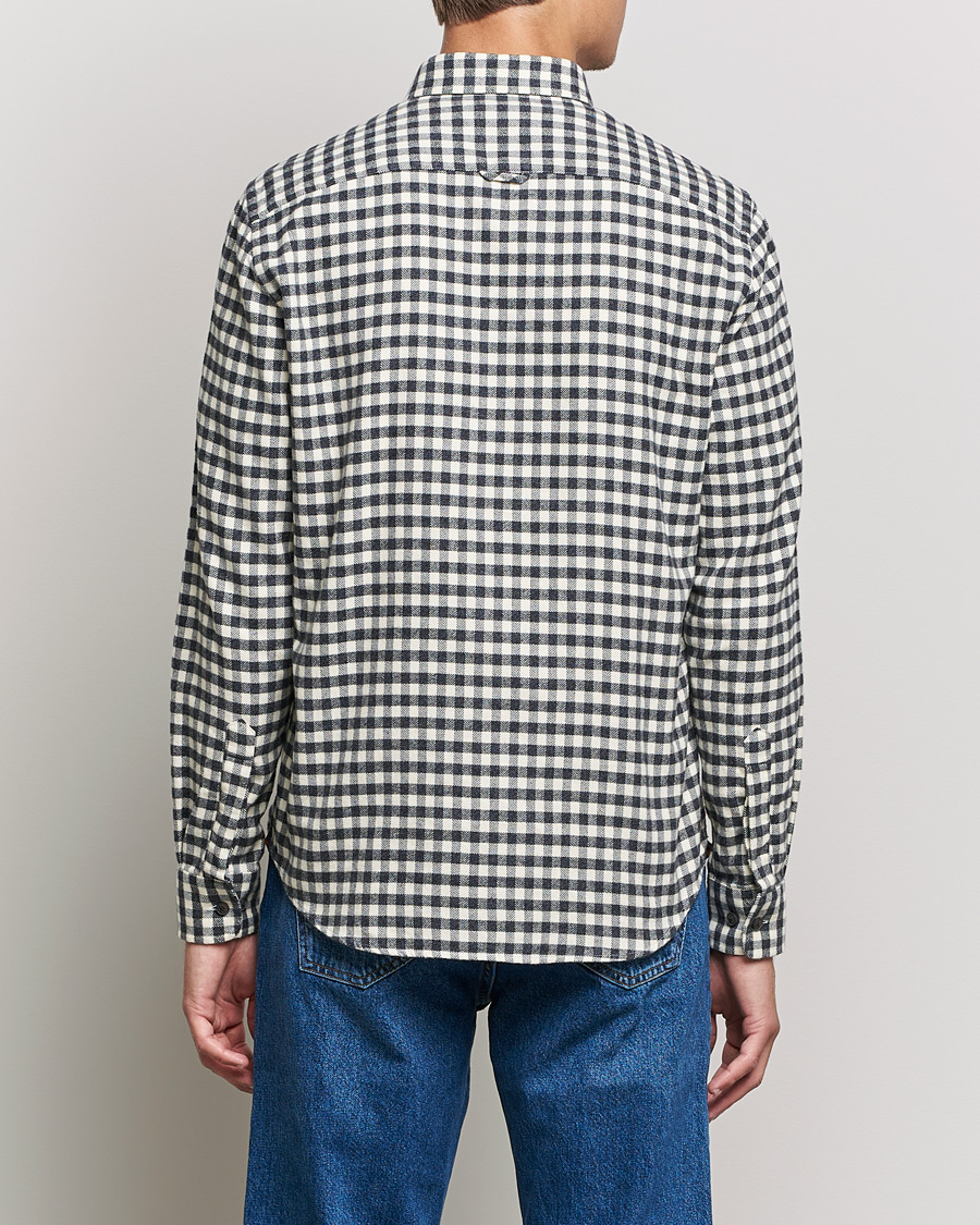 Uomini | Camicie | Morris | Brushed Twill Checked Shirt Grey/White