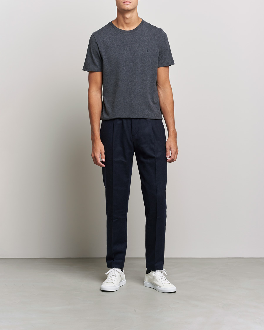 Uomini | T-shirt | Morris | James Crew Neck T-shirt Dark Grey