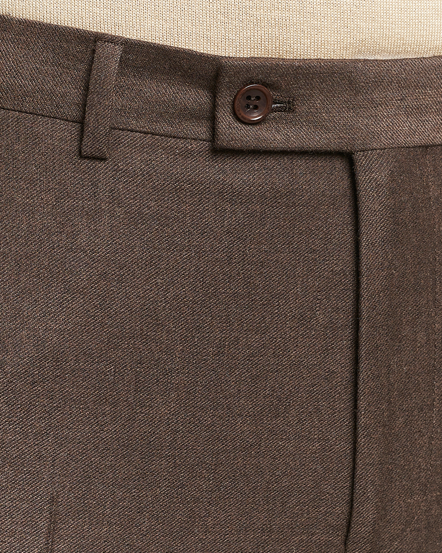 Uomini | Pantaloni | Morris | Bobby Flannel Trousers Brown