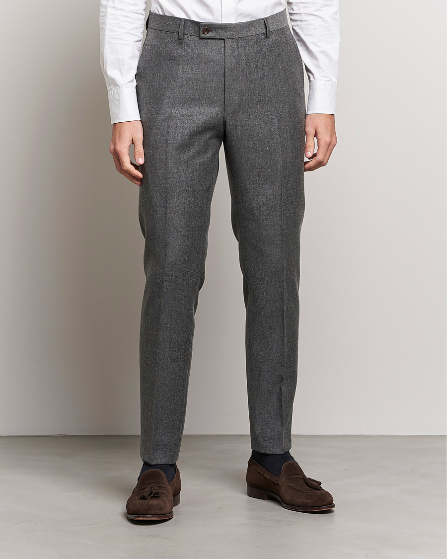 Uomini | Pantaloni | Morris | Bobby Flannel Trousers Grey