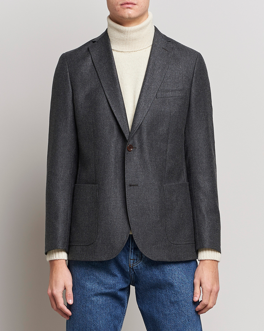 Uomini | Blazers | Morris | Archie Flannel Blazer Grey