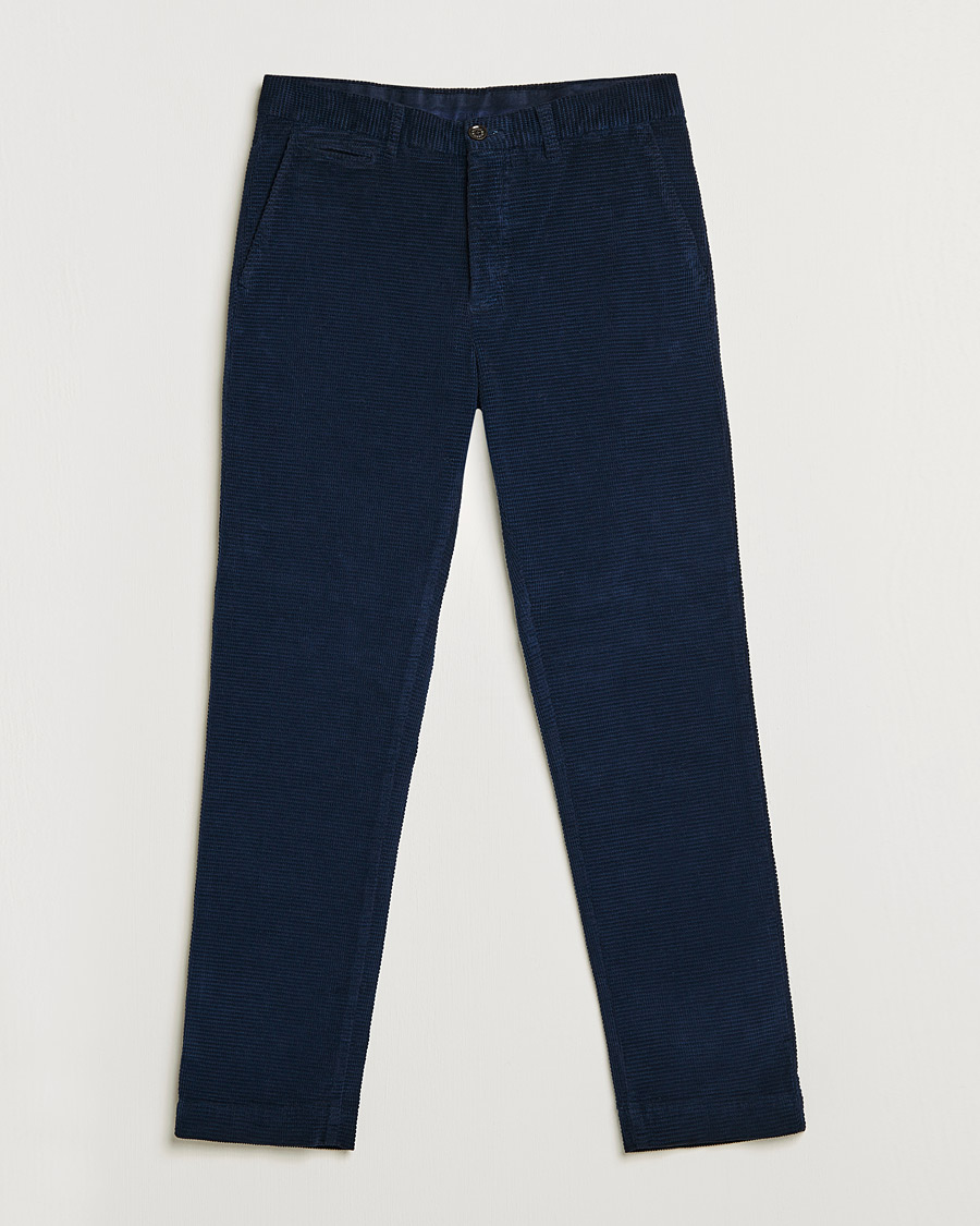 Uomini | Pantaloni | Morris | Criss Cuts Corduroy Slacks Blue