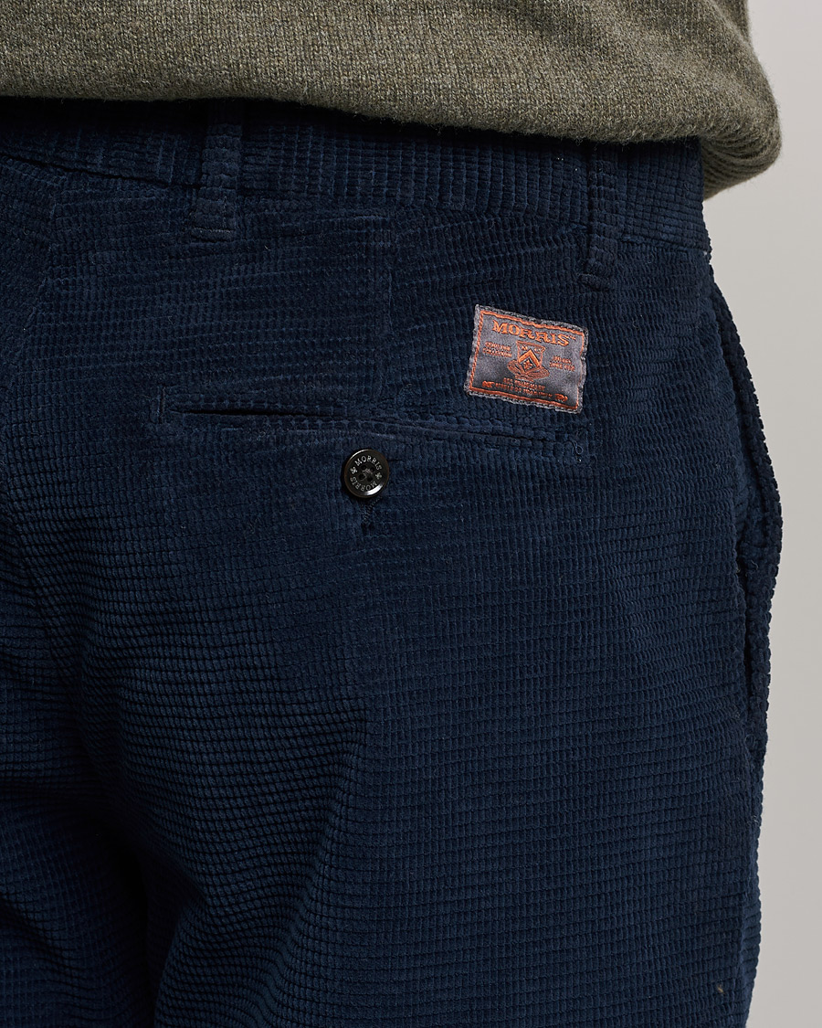 Uomini | Pantaloni | Morris | Criss Cuts Corduroy Slacks Blue