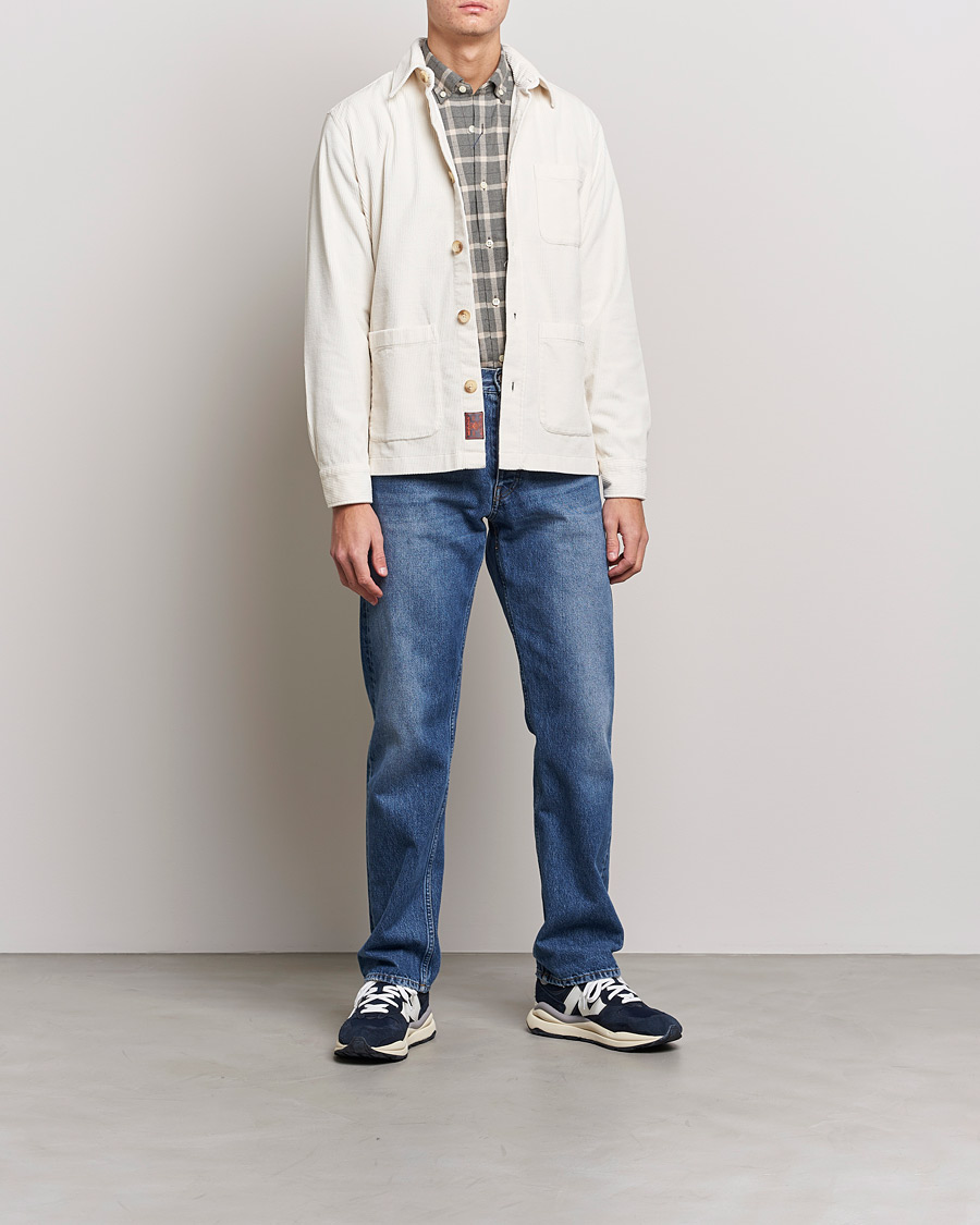 Uomini | Camicie | Morris | Heaton Corduroy Shirt Jacket Off White