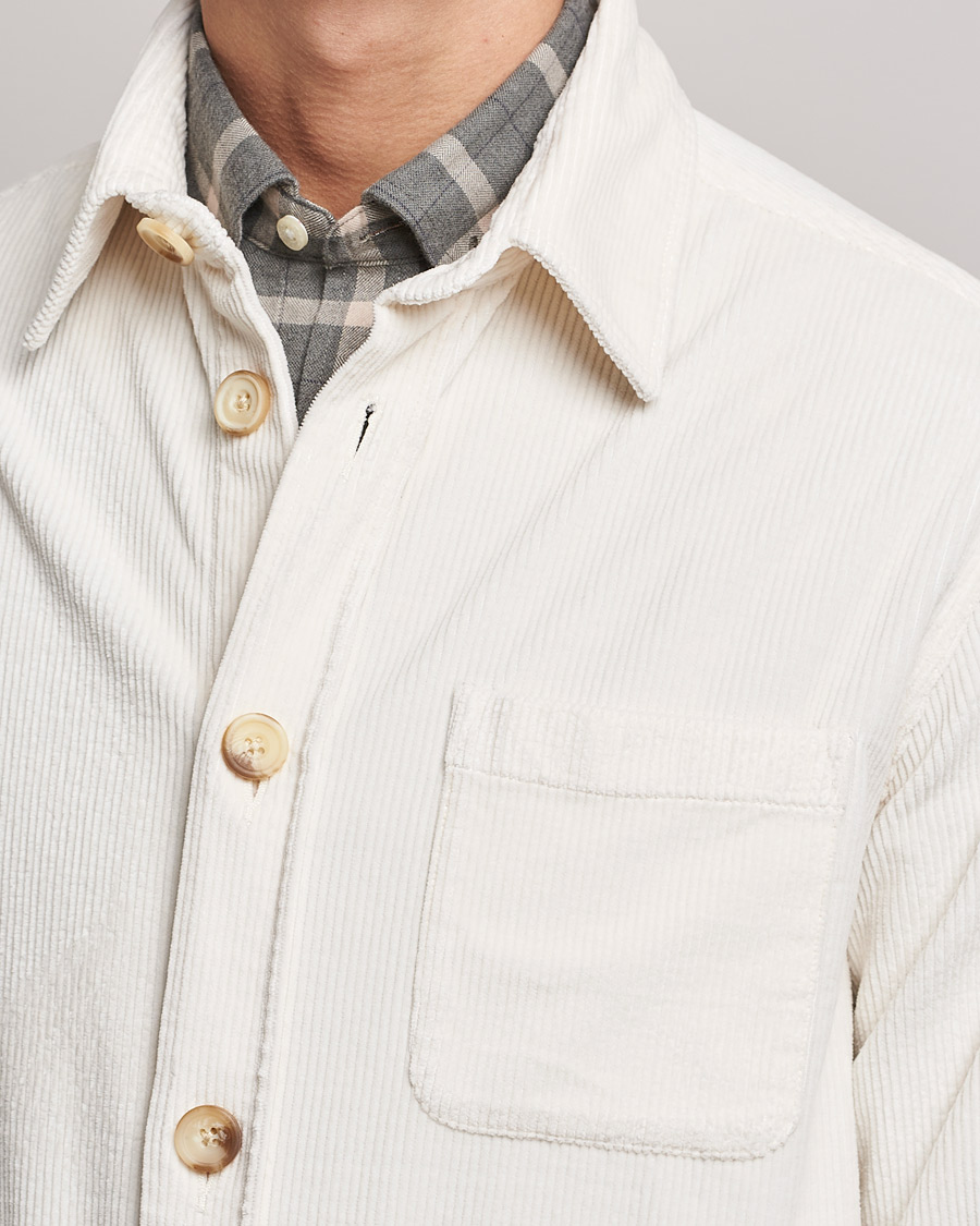 Uomini | Camicie | Morris | Heaton Corduroy Shirt Jacket Off White