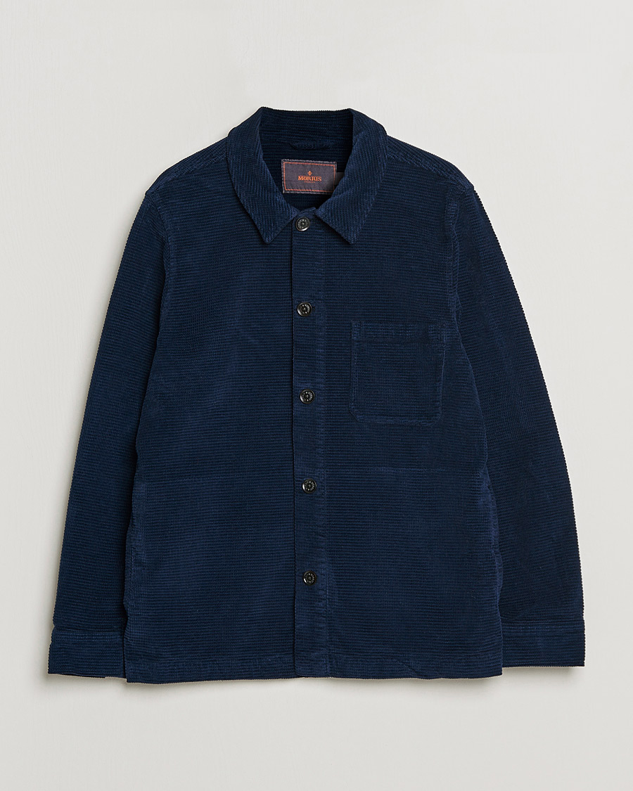 Uomini | Camicie | Morris | Criss Cuts Corduroy Shirt Jacket Blue