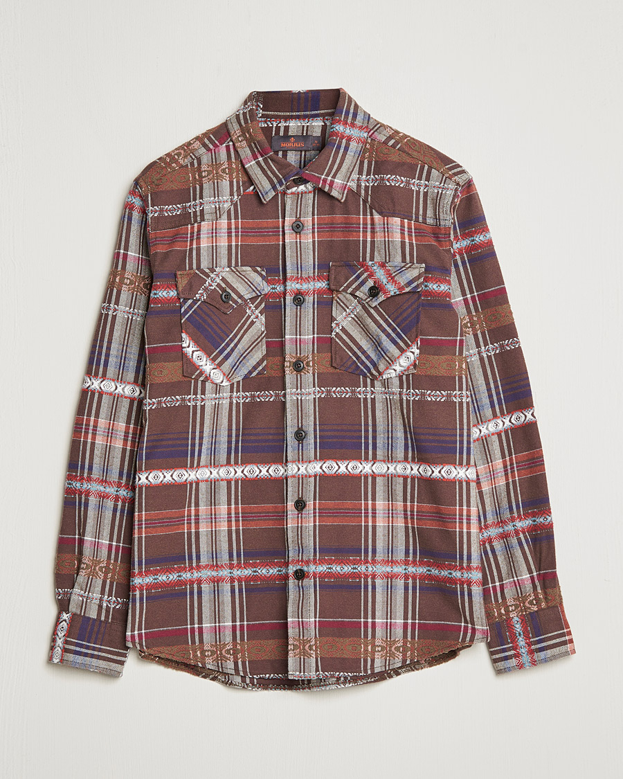 Uomini | Camicie | Morris | Walton Inca Overshirt Brown