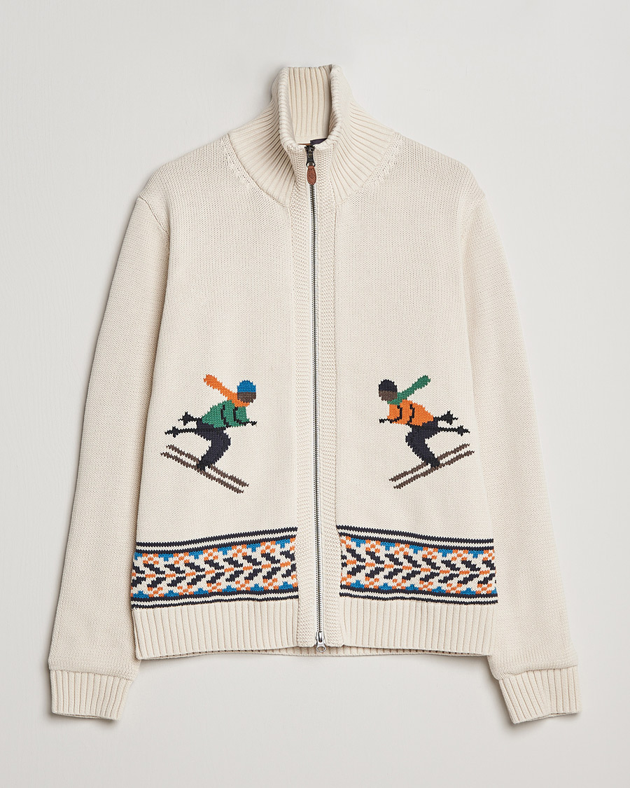 Uomini | Maglieria | Morris | Clyde Full Zip Cardigan Off White