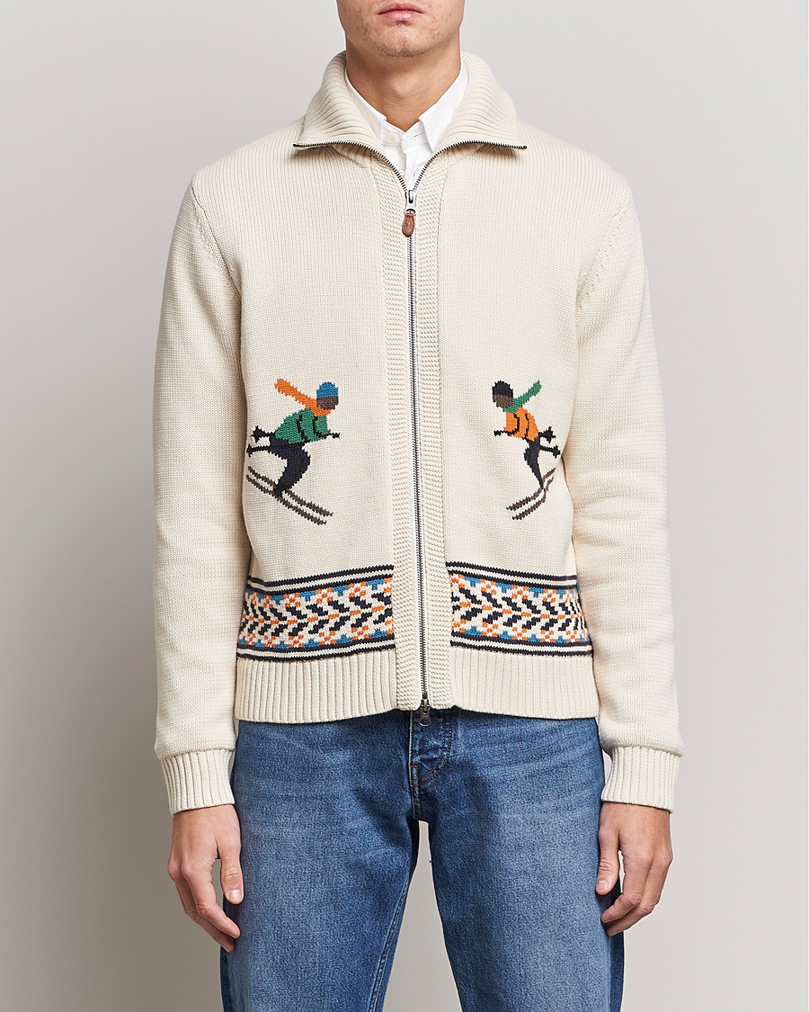 Uomini | Maglieria | Morris | Clyde Full Zip Cardigan Off White