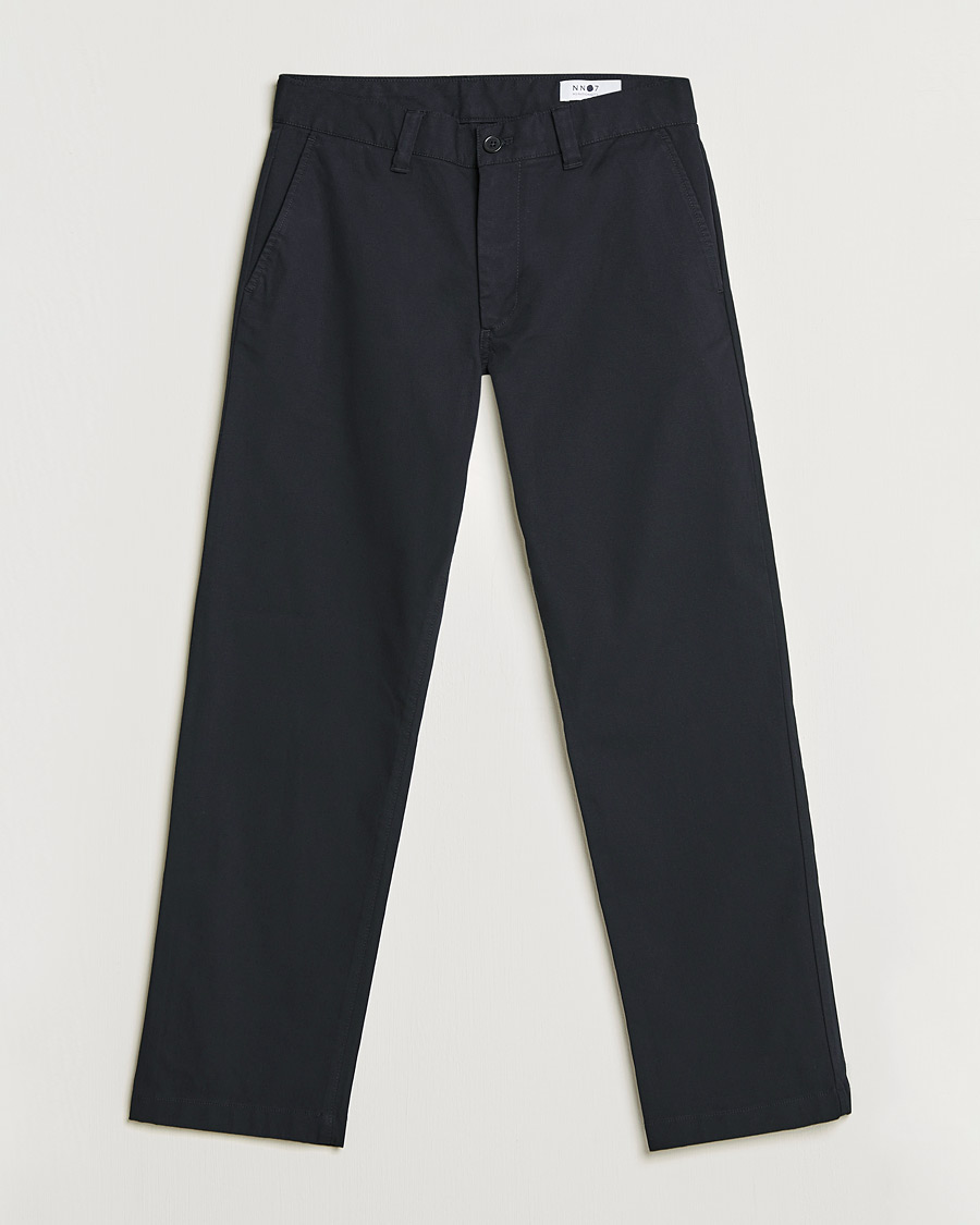 Uomini | Pantaloni | NN07 | Alex Straight Fit Cotton Chinos Black