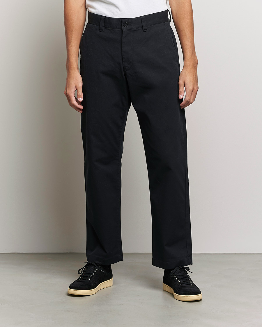 Uomini | Pantaloni | NN07 | Alex Straight Fit Cotton Chinos Black