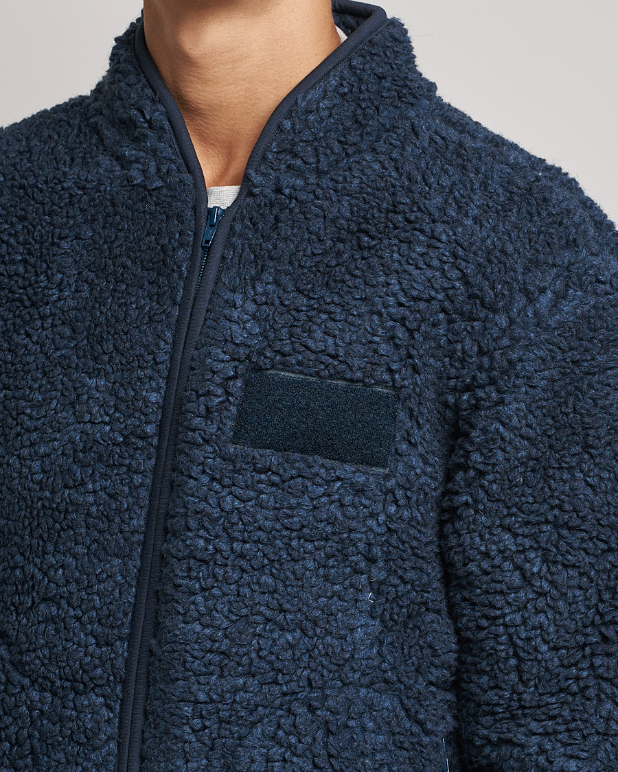 Uomini | Maglieria | NN07 | Morten Fleece Full Zip Sea Blue