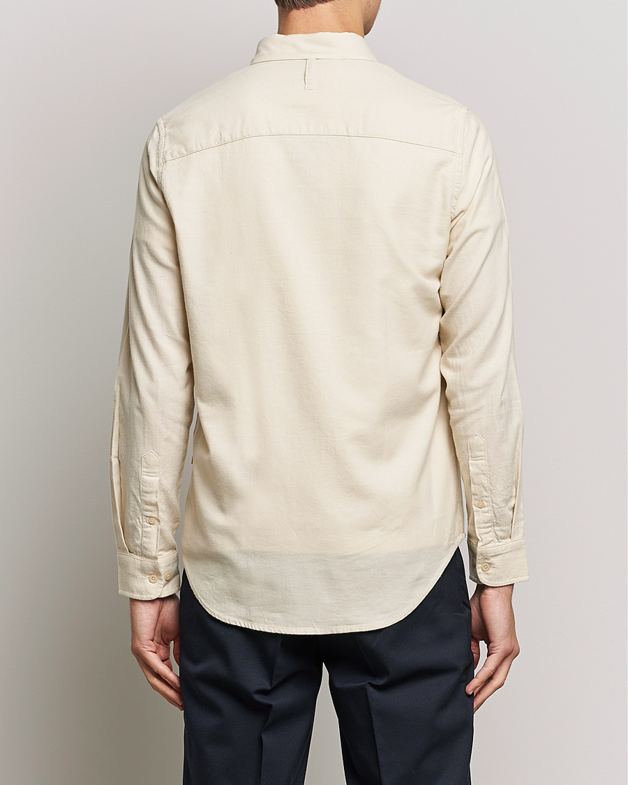 Uomini | Camicie | NN07 | Arne Brushed Flannel Shirt Ecru