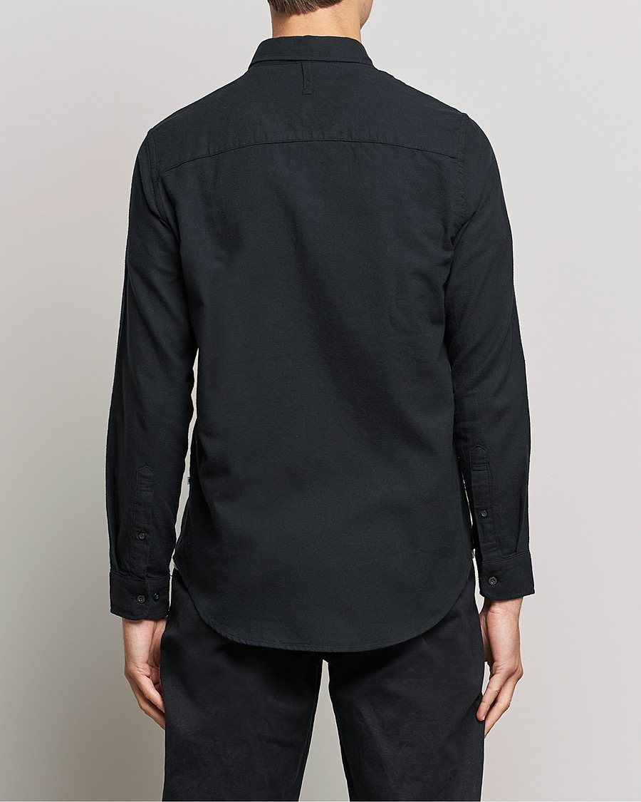 Uomini | Camicie | NN07 | Arne Brushed Flannel Shirt Black