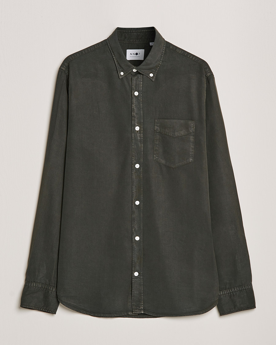 Uomini | Camicie | NN07 | Levon Tencel Shirt Dark Army