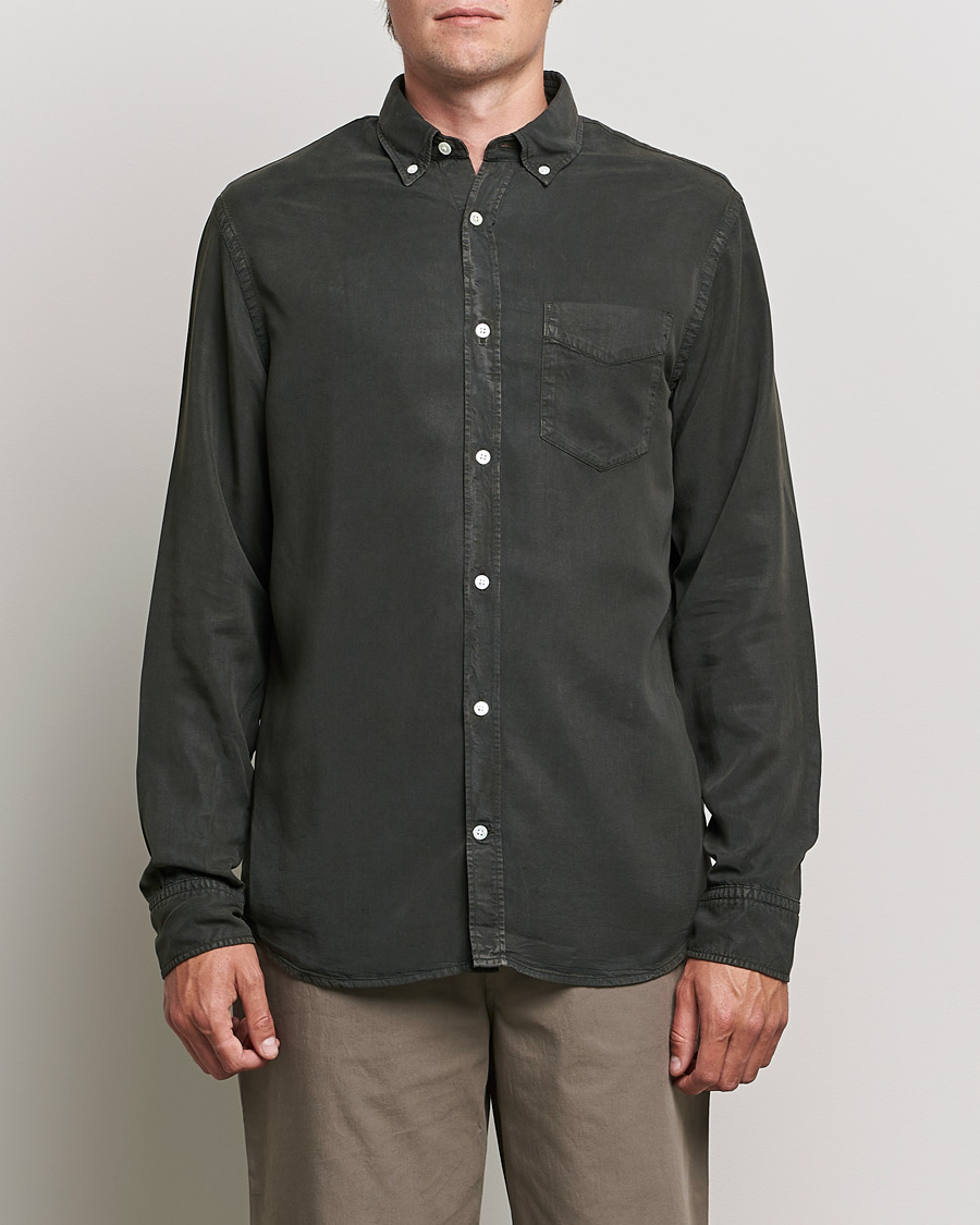 Uomini | Camicie | NN07 | Levon Tencel Shirt Dark Army