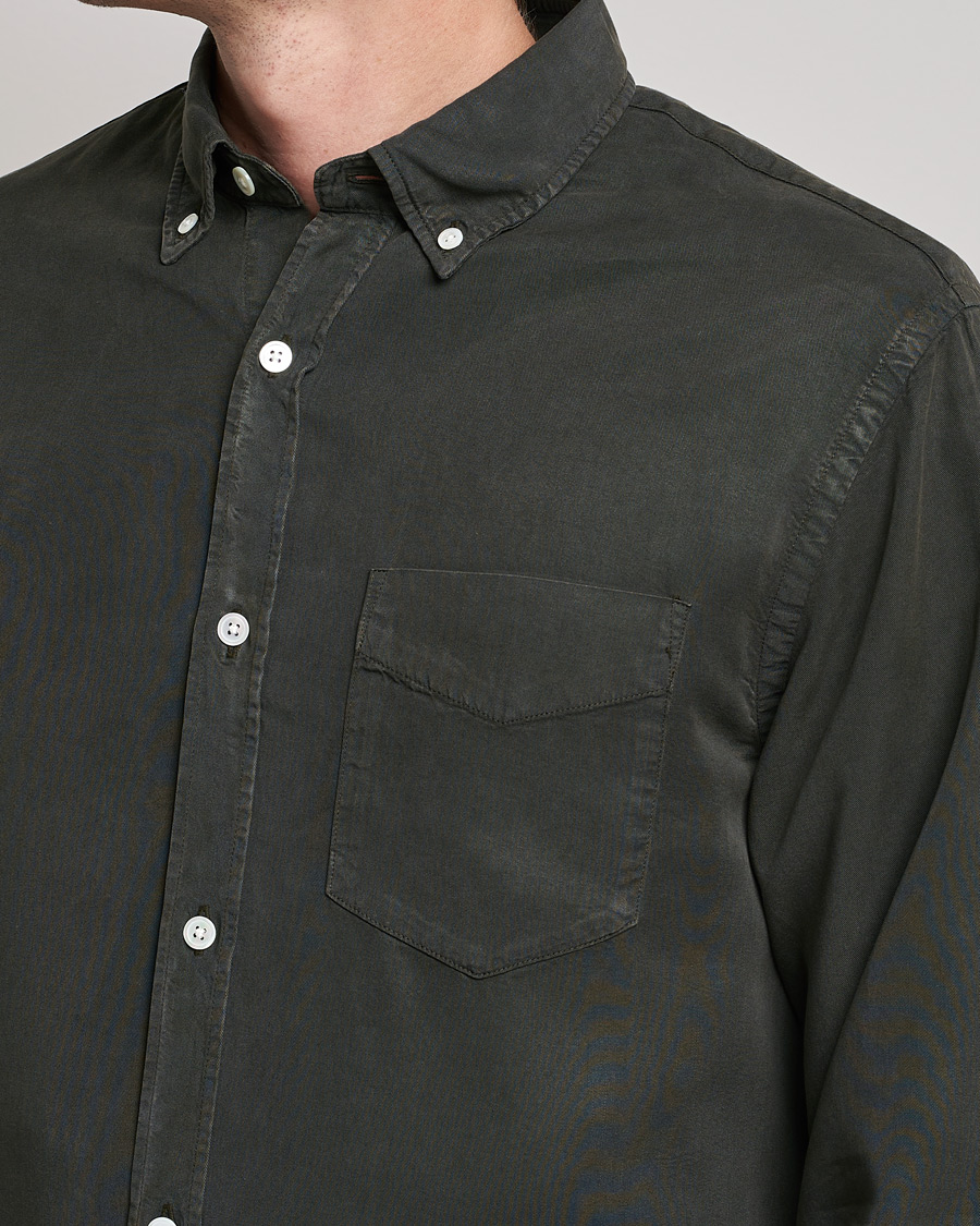 Uomini | Camicie | NN07 | Levon Tencel Shirt Dark Army