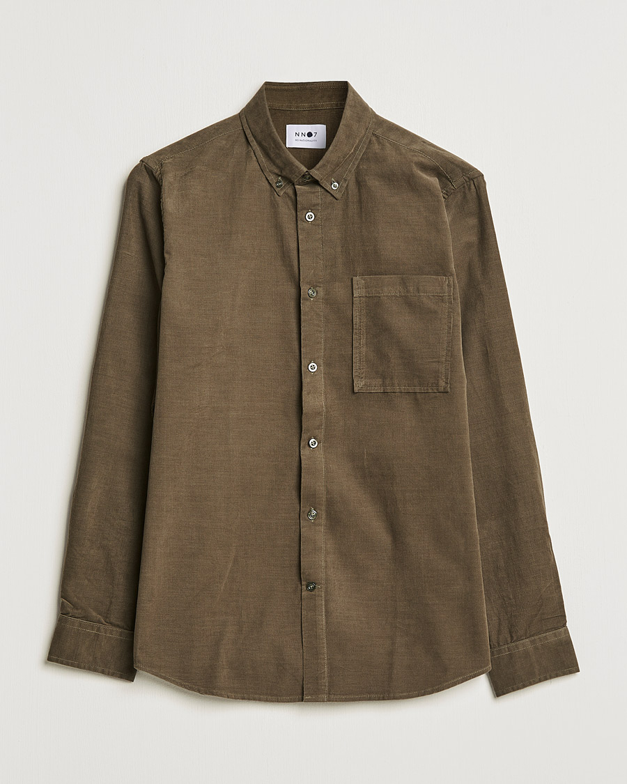 Uomini | Camicie | NN07 | Arne Corduroy Shirt Dark Clay