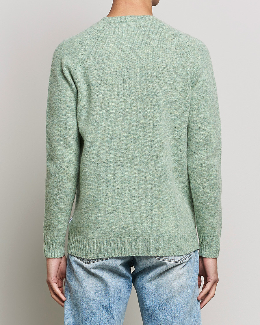 Uomini | Maglieria | NN07 | Nathan Brushed Crew Neck Dusty Green