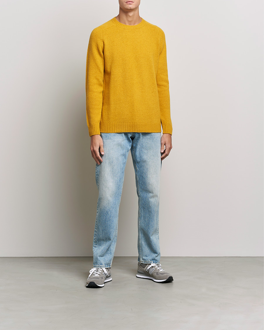 Uomini | Maglieria | NN07 | Nathan Brushed Crew Neck Yellow