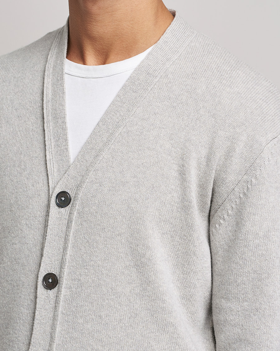 Uomini | Maglieria | NN07 | Bjorn Lambswool Cardigan Light Grey Melange